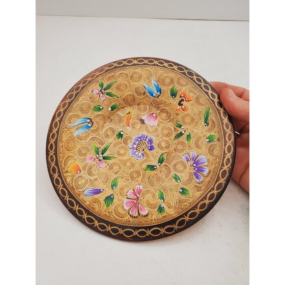 Vintage 1970’s Copper Enamel Wall Plate - Copper Plate To Hang On The Wall | - Picture 1 of 9